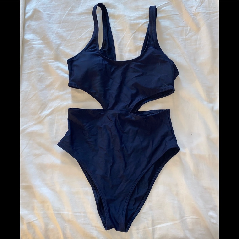 Aerie navy blue one piece swimwear